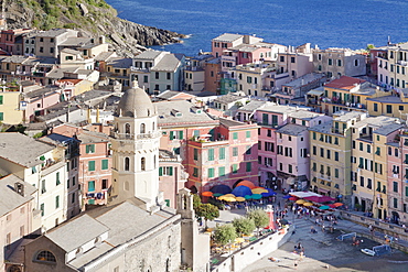 Chiesa Santa Margherita di Antiochia church, Vernazza, Cinque Terre, UNESCO World Heritage Site, Rivera di Levante, Provinz La Spazia, Liguria, Italy, Europe