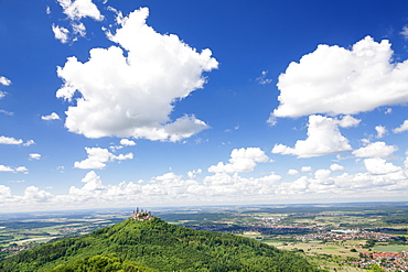 Burg Hohenzollern Castle, Zollernalb, Schwaebische Alb (Swabian Alb), Baden Wurttemberg, Germany, Europe