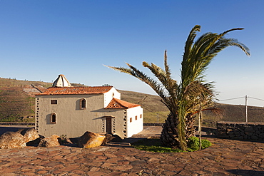 Chapel at the view point of Mirador de Igualero, La Gomera, Canary Islands, Spain, Europe