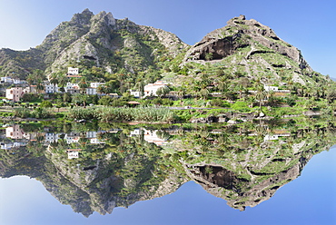 La Encantadora reservoir, near Vallehermoso, La Gomera, Canary Islands, Spain, Europe