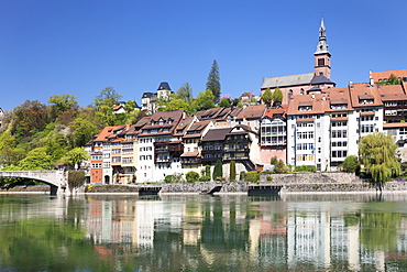 Laufenburg, Heilig Geist Kirche Church, Rhine River, Hochrhein, Black Forest, Baden- Wurttemberg, Germany, Europe 