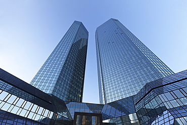 Deutsche Bank office tower block, Frankfurt, Hesse, Germany, Europe