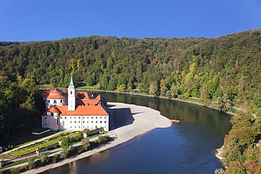 Weltenburg Monastery, Danube River, near Kelheim, Bavaria, Germany, Europe