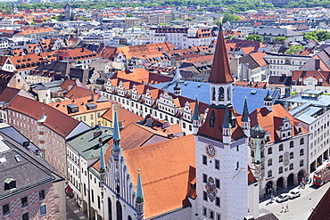 Old town hall (Altes Rathaus) at Marienplatz Square, Munich, Bavaria, Germany, Europe