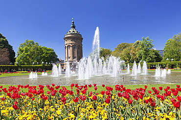 Wasserturm am Friedrichsplatz, Mannheim, Baden-Wurttemberg, Germany, Europe