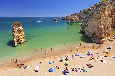 Praia da Dona Ana beach, Atlantic ocean, near Lagos, Algarve, Portugal, Europe