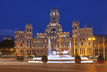 Plaza de la Cibeles, Fountain and Palacio de Comunicaciones, Madrid, Spain, Europe