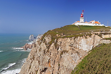 Lighthouse, Cabo da Roca, the westernmost point of Europe, Atlantic Ocean, Estremadura, Portugal, Europe