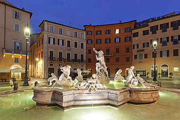 Neptune Fountain (Fontana del Nettuno), Piazza Navona, Rome, Lazio, Italy, Europe