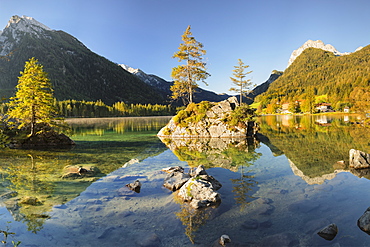 Hintersee lake in Berchtesgaden National Park, Germany, Europe