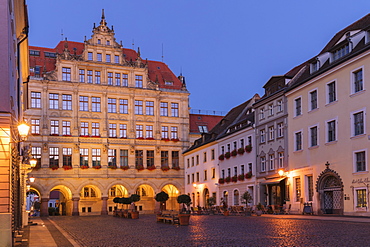 New town hall at Untermarkt Square, Goerlitz, Saxony, Germany, Europe