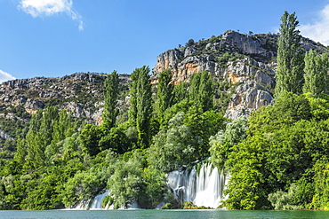 Roski Slap Waterfall, Krka National Park, Dalmatia, Croatia, Europe