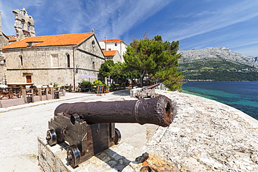 Old Cannons, Old Town of Korcula, Island of Korcula, Adriatic Sea, Dalmatia, Croatia, Europe