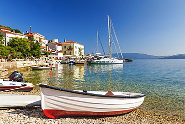 Fishing boats at the port, Valun, Cres Island, Kvarner Gulf, Croatia, Europe