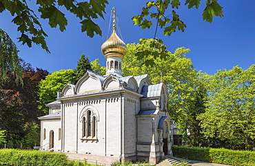 Russian church, Baden-Baden, Black Forest, Baden-Wurttemberg, Germany, Europe