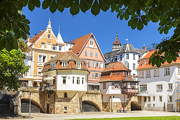 Innere Brucke bridge, Esslingen, Baden-Wurttemberg, Germany, Europe