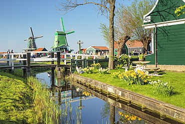 Traditional village, Zaanse Schans, Zaandam, North Holland, Netherlands, Europe