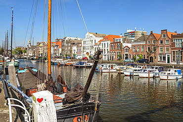 Port in district of Delfshaven, Rotterdam, South Holland, Netherlands, Europe