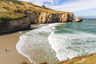 Tunnel Beach, Dunedin, Otago, South Island, New Zealand, Oceania