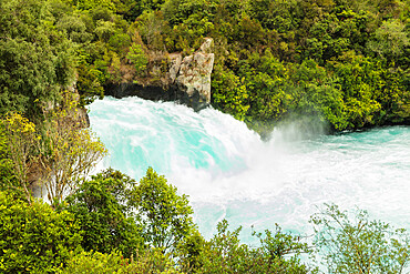 Huka Falls Waterfall, Waikato River, Taupo District, North Island, New Zealand, Pacific