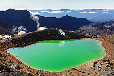 Emerald Lakes, Tongariro Alpine Crossing, Tongariro National Park, UNESCO World Heritage Site, North Island, New Zealand, Pacific