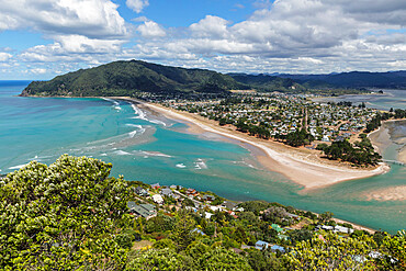 View from Mount Paku to Tairua, Coromandel Peninsula, Waikato, North Island, New Zealand, Pacific