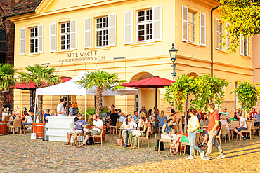 Alte Wache wine tavern on Munsterplatz Square, Freiburg, Black Forest, Baden-Wurttemberg, Germany, Europe