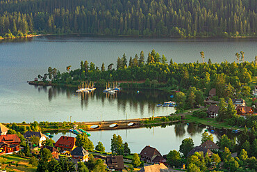 Schluchsee Lake and town, Southern Black Forest, Baden-Wurttemberg, Germany, Europe