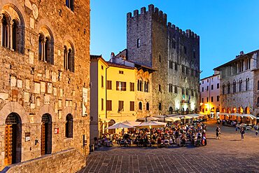 Museo Archeologica and Palazzo Comunale at Piazza Garibaldi, Massa Marittima, Maremma, Grosseto District, Tuscany, Italy