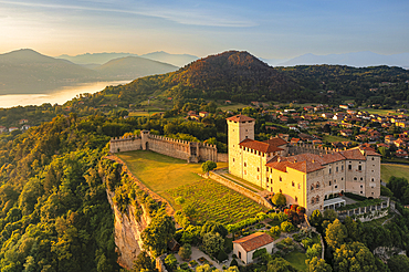 La Rocca di Angera, Angera, Lago Maggiore, Piedmont, Italian Lakes, Italy, Europe