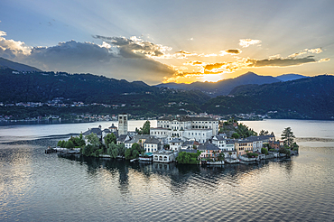 Lake Orta, San Giulio Island, Lago d'Orta, Piedmont, Italian Lakes, Italy, Europe