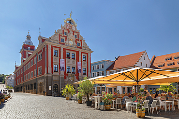 Hauptmarkt marketplace and town hall, Gotha, Thuringian Basin, Thuringia, Germany