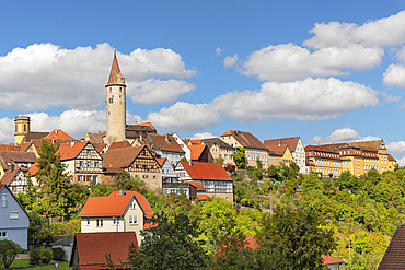 Kirchberg an der Jagst with Kirchberg Castle, Hohenlohe, Baden-Wurttemberg, Germany, Europe