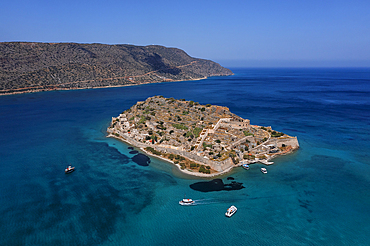 Spinalonga Island, Elounda, Mirabello Gulf, Lasithi, Crete, Greek Islands, Greece, Europe