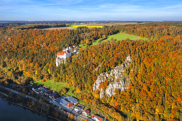 Prunn Castle near Riedenburg, Altmuhl Valley Nature Park, Bavaria, Germany, Europe