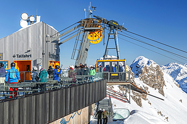 Summit station of Nebelhorn Cable Car, 2224m, Oberstdorf, Swabia, Bavarian Alps, Bavaria, Germany, Europe