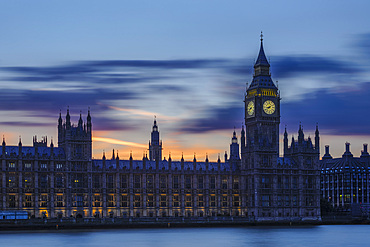 Houses of Parliament with Big Ben, London, England
