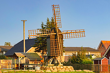 Post mill, Altensien, Ruegen Island, Baltic Sea, Mecklenburg-Western Pomerania, Germany