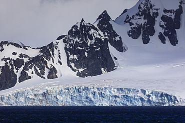 Tidewater glacier, Greenwich Island, from the sea, South Shetland Islands, Antarctica, Polar Regions