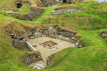 Skara Brae Neolithic settlement in Orkney Islands, Scotland, Europe