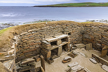 Skara Brae Neolithic settlement in Orkney Islands, Scotland, Europe