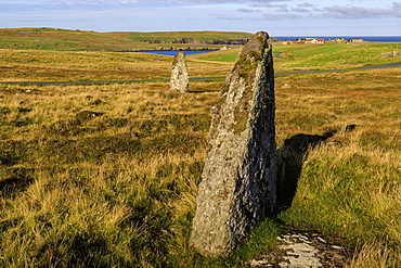 The Giant's Stones, Standing Stones, Hamnavoe, Eshaness, Northmavine, Mainland, Shetland Isles, Scotland, United Kingdom, Europe