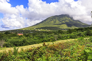 Nevis Peak, Mount Nevis, volcano, Nevis, St. Kitts and Nevis, West Indies, Caribbean, Central America