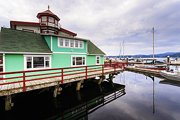 Cow Bay harbour reflections, Prince Rupert, Kaien Island, Inside Passage, North West British Columbia, Canada, North America