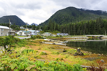 Klemtu, First Nations Kitasoo Xai Xais community, Swindle Island, Great Bear Rainforest, British Columbia, Canada, North America