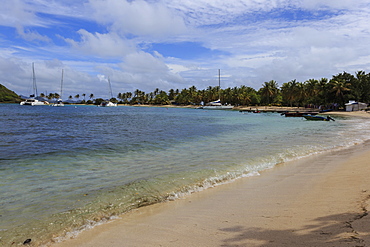 Beach, Saltwhistle Bay, Mayreau, Grenadines of St. Vincent, Windward Islands, West Indies, Caribbean, Central America