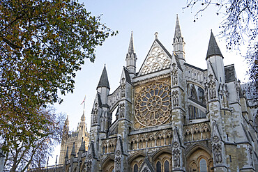 The Early English Gothic north door of Westminster Abbey, UNESCO World Heritage Site, London, England, United Kingdom, Europe