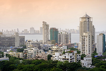 General view of the skyline of central Mumbai (Bombay), Maharashtra, India, Asia