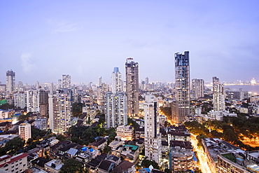 General view of the skyline of central Mumbai (Bombay), Maharashtra, India, Asia