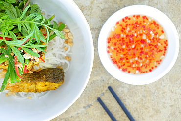 Salad and hot sauce, Vietnamese food, Vietnam, Indochina, Southeast Asia, Asia